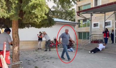 Tatbikatı gerçek sandı! Muhtarın hastane önündeki panik anları kamerada