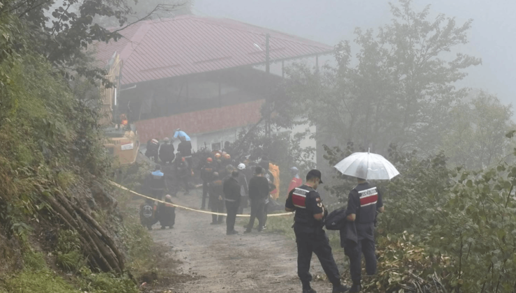 Trabzon'da korkutan heyelan: Beton kırarken toprak altında kaldı!