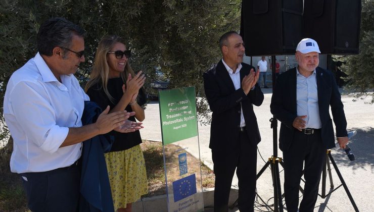 Yeni Lefkoşa Atık Su Arıtma Tesisi’ndeki güneş enerjisi santrali hizmete girdi