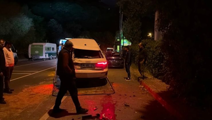 Otomobil park halindeki 6 araca çarptı, ortalık savaş alanına döndü