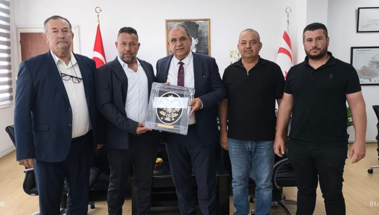 Sucuoğlu, Kıbrıs Türk Çiftçiler Birliği heyetini kabul etti
